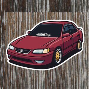 Toyota Corolla 8th generation 1998-2002 Vinyl Sticker